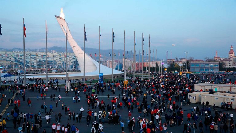 A large crowd of people